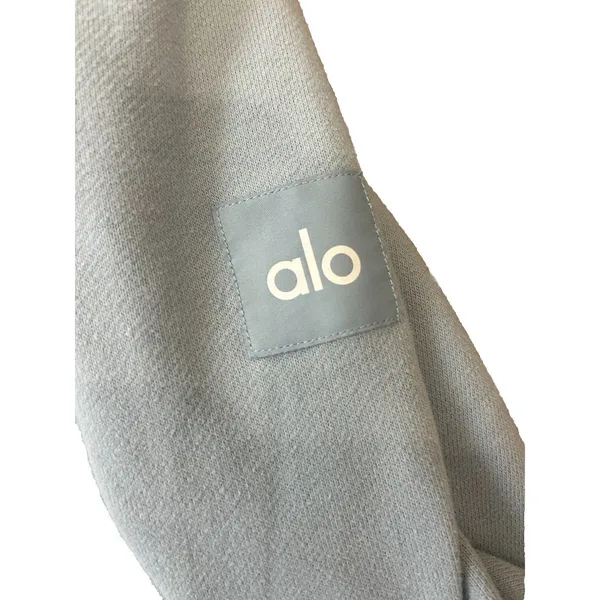 ALO Yoga Renown Heavy Weight Hoodie in Celestial Blue Small - Image 2