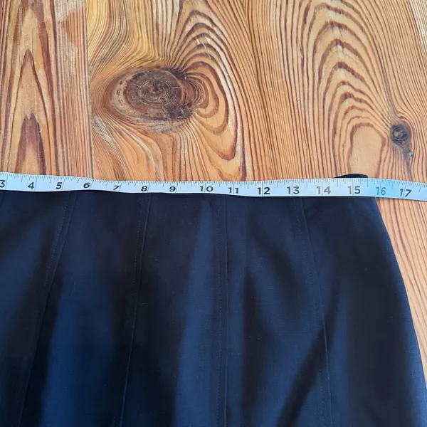 Lauren‎ Ralph Lauren Black Wool Flounce Skirt Size 6 Side Zip Career Lawyer Work - Image 6