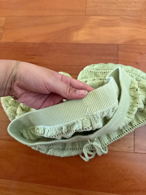 Green Crochet Shorts Size XS - Image 5