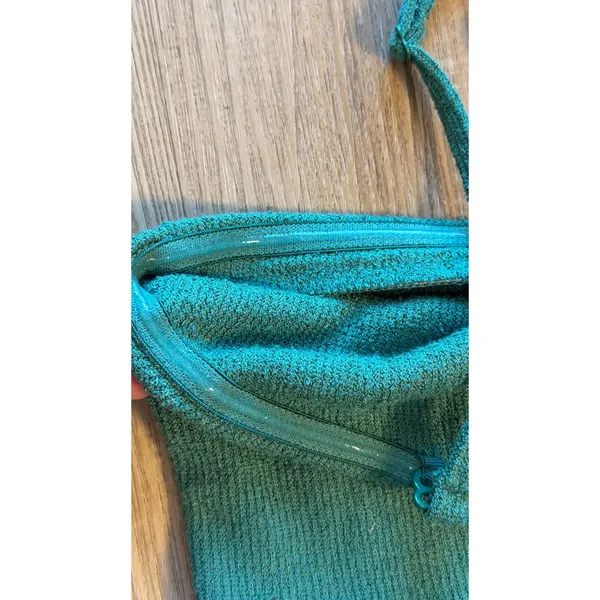 A New Day Teal Green Textured Knit Midi Dress XXL Sweetheart Neck Sleeveless NWT - Image 4