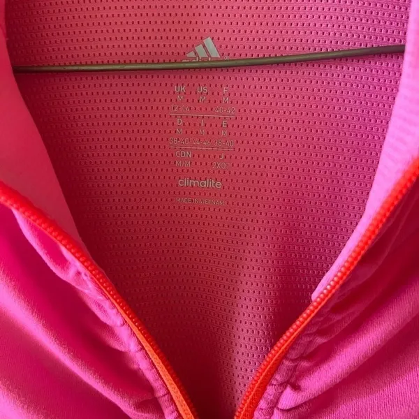 Adidas Climalite Pullover Athletic Top Running Training‎ Shirt Pink Medium - Image 3