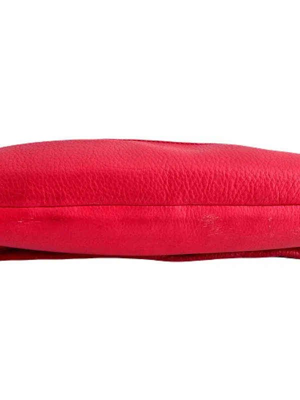 Tory Burch Red Leather ‘Kipp Foldover’ Convertible Messenger Crossbody Clutch - Image 8