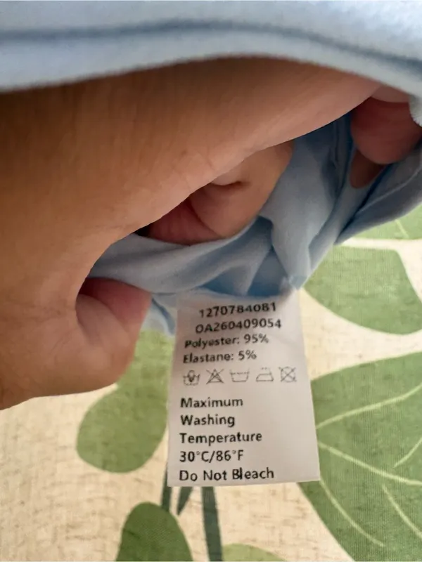 Commense Pale Blue Draped Sleeveless Wrap Crop Top - Image 3