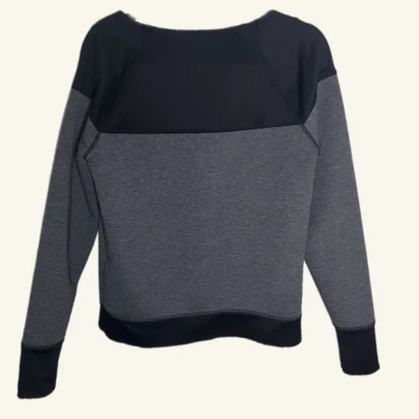 Athleta Black and Gray Sweatshirt Colorblock Athletic active‎ casual size small - Image 4