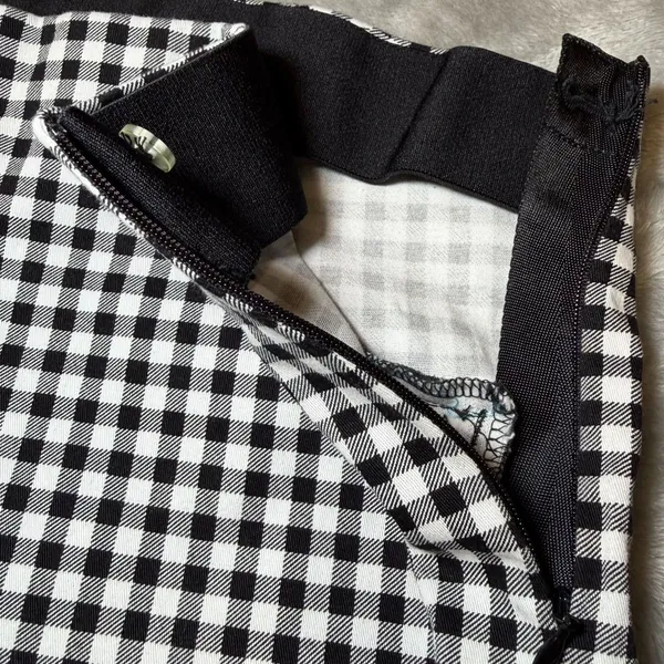 Old Navy Womens Size 14 Black White Gingham Check Skinny Ankle Pants Stretch - Image 6