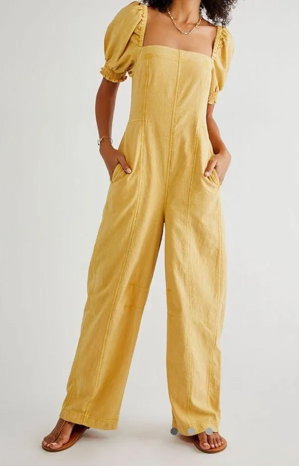 Free People Linen Jumpsuit NWT - Image 7