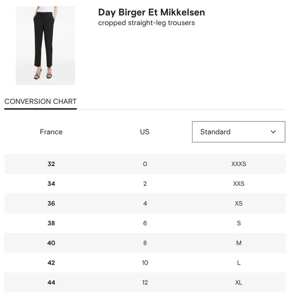 Day Birger Et Mikkelsen Black Trouser Pants Cropped Straight-leg Womens 40 US8 M - Image 11