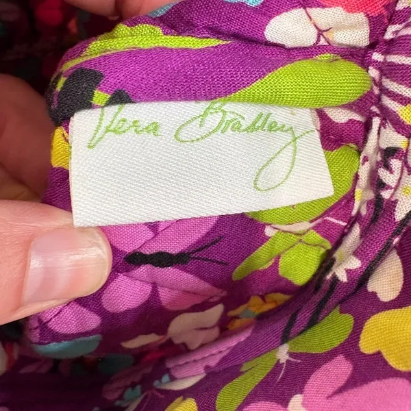 Vera‎ Bradley Purple Floral Quilted Tote Bag EUC - Image 7