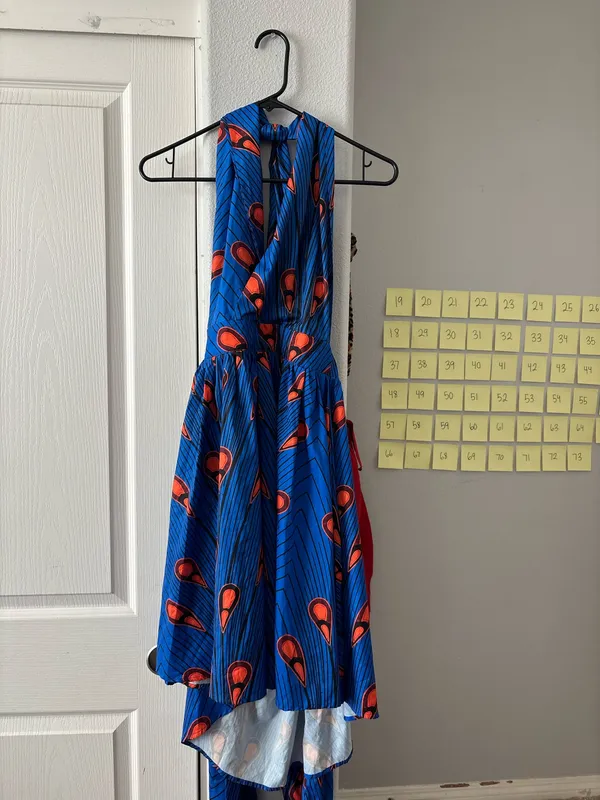 Blue mini halter dress Size M - Image 2
