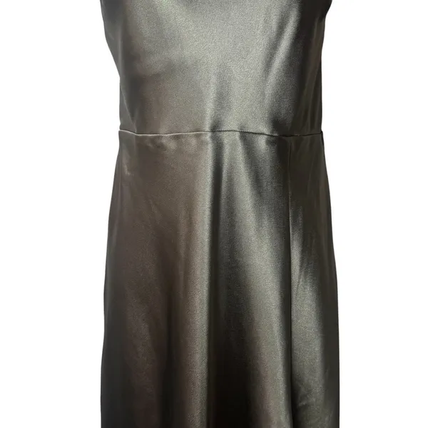 Birdy Grey Mai Dress In Shiny Satin Quartz Special Occasion Bridesmaid Event‎ M - Image 5