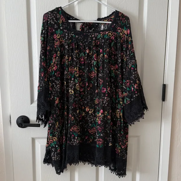 Free People It’s Necessary floral tunic mini dress - Image 3