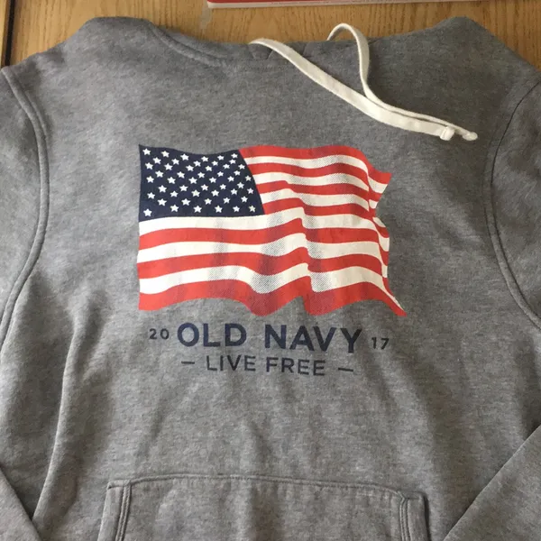 Womens Patriotic Old Navy Sweatshirt Hoodie Small - Image 5