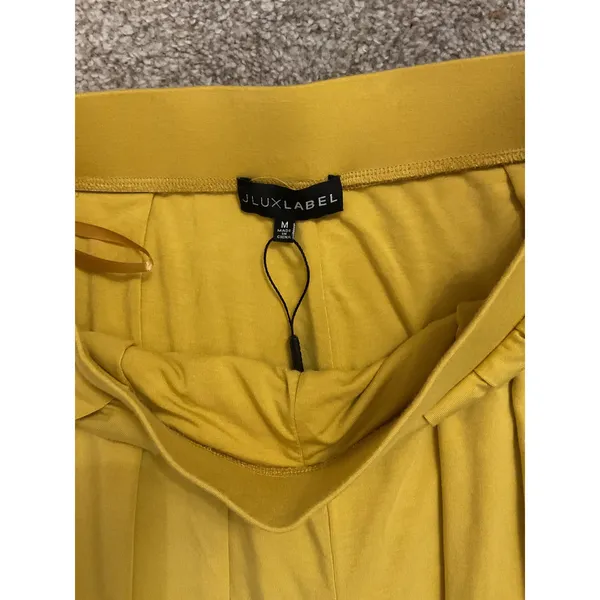 NWT Jluxlabel Yellow Mustard Devyn Wide-Leg Viscose Pants, M - Image 6