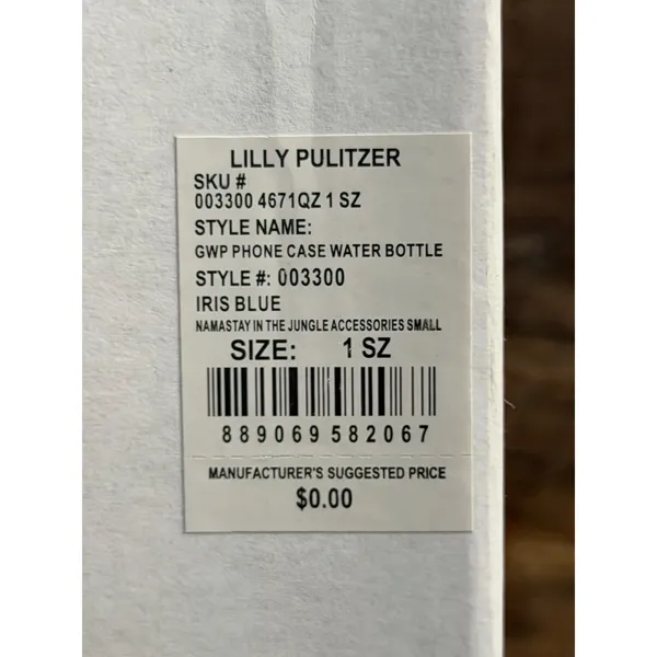 Lilly Pulitzer "Namastay in the Jungle" neoprene sleeve water bottle holder - Image 4