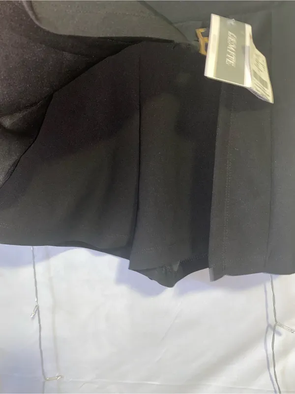 Women's Black Pleated Skort Shorts - Image 2