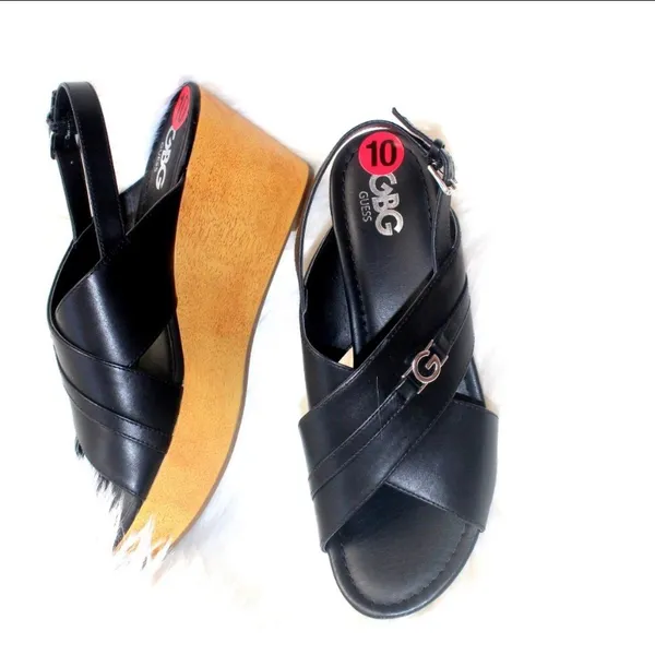 NEW GBG Los Angeles Dee Wedge Sandal Black SZ-10 - Image 11