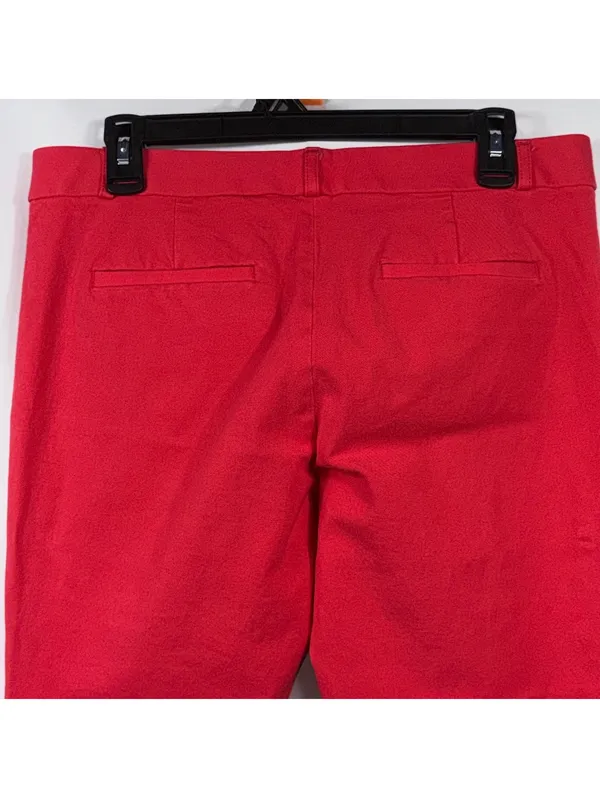 Banana Republic Sloan Fit Red Crop Pants Size 10 - Image 6