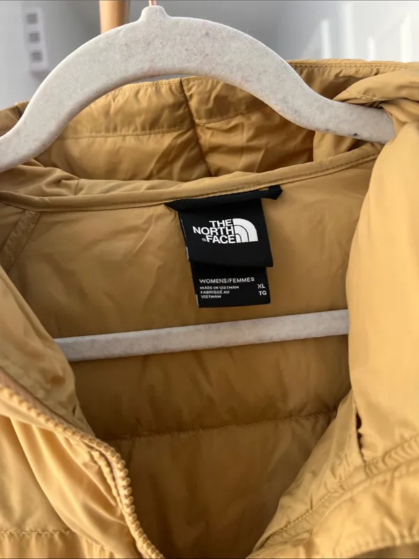 The North Face Hydrenalite Down Hooded Full Zip Puffer Jacket Golden Yellow XL - Image 8