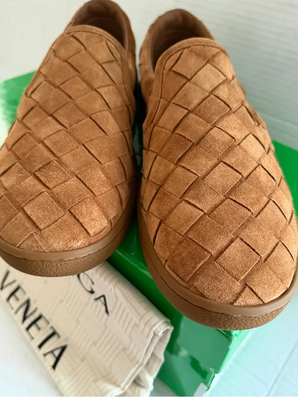 Bottega Veneta Sawyer Intrecciato suede slip-on sneakers Size EU 40 - Image 7
