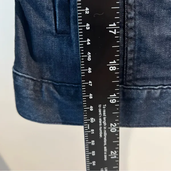 Cremieux Dark Blue Jean Jacket Shirt w/ Silver Buttons women’s size S - Image 7