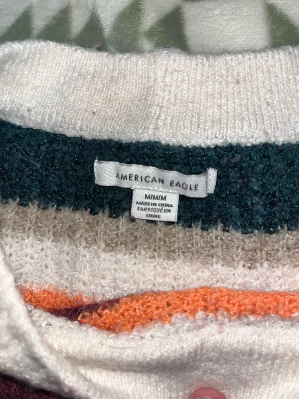 American Eagle Sweater Cropped Striped - Image 2