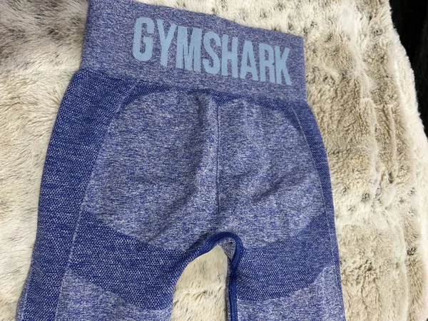 Gymshark Blue Heathered Leggings - Image 4