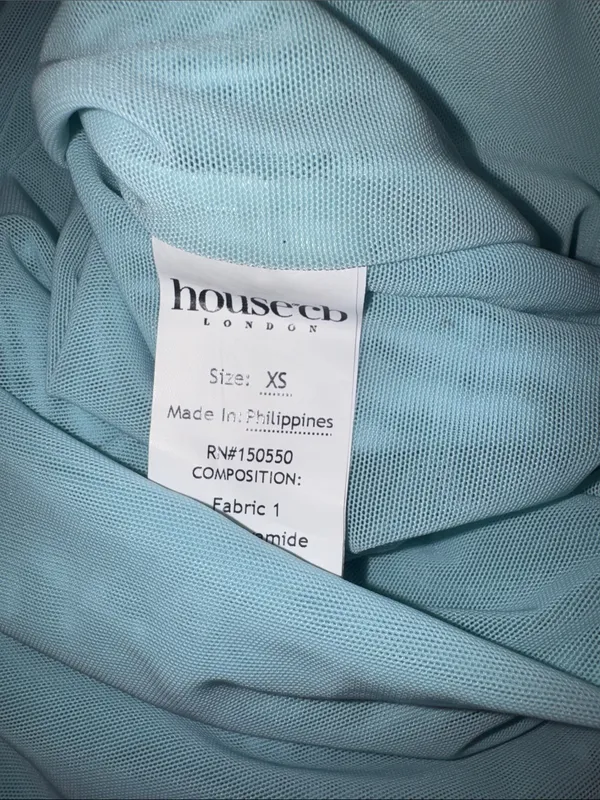 NWOT HOUSE OF CB Aiza Ocean Blue Contrast Lace Maxi Dress sz XS - Image 12