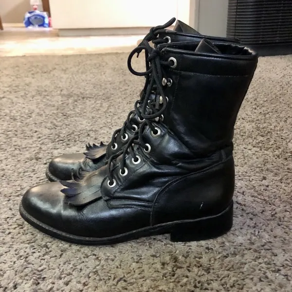 Circle A Paddock Boots Womens 5 1/2 M Black Leather Riding Equestrian - Image 2