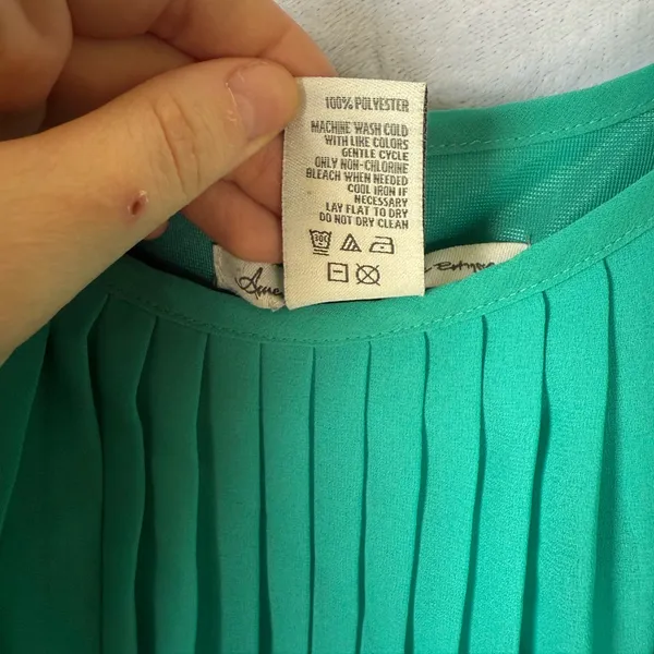 American Rag size xxl turquoise pleated sleeves dress - Image 3