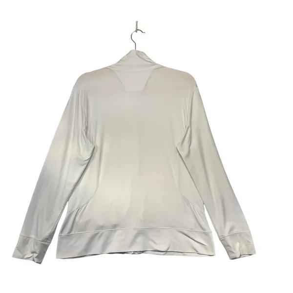 Tail Womens White Ruched Full Zip Mock Neck Golf Tennis Active Jacket‎ Size M - Image 6