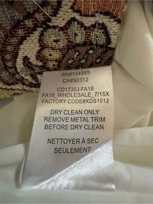 For Love & Lemons Brocade Mini Dress NWT Large Metallic Glam Formal - Image 7
