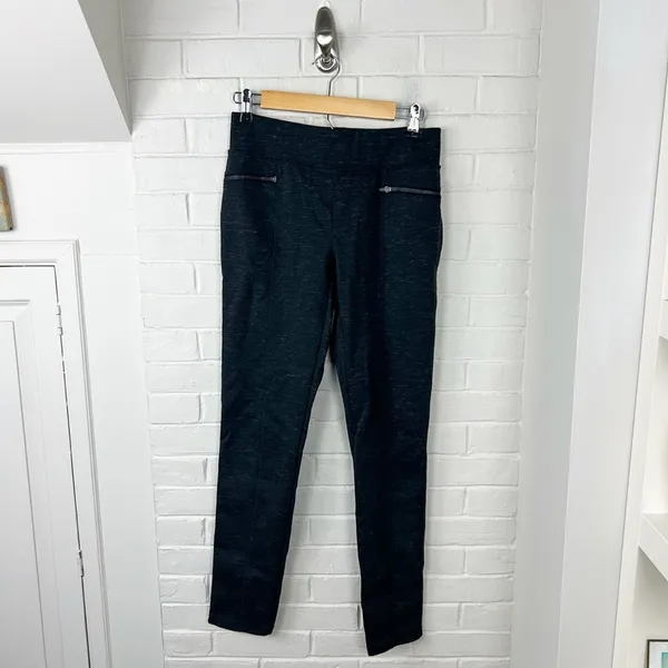 Royal Robbin’s Heather Dark Grey Zipper Detail Thick Legging Pants Size S - Image 2