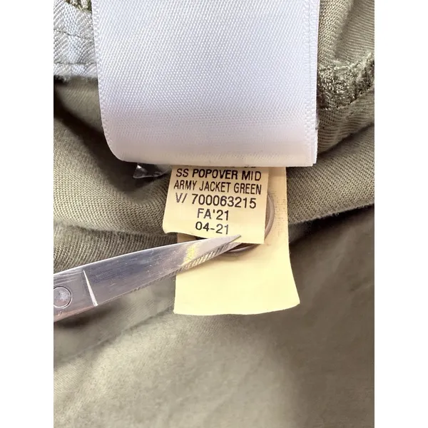 GAP Utility Popover Shirt Dress Women Sz Small Army Green Minimal Hipster Casual - Image 7