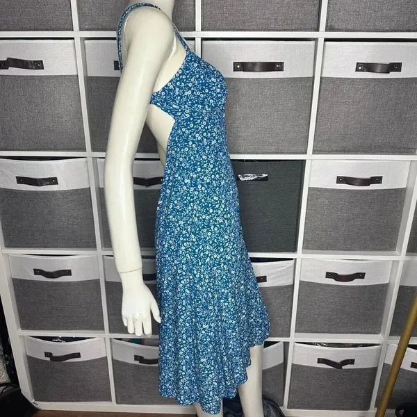 Princess Polly Georgia Midi Dress Navy Lower Impact Size 4 - Image 7