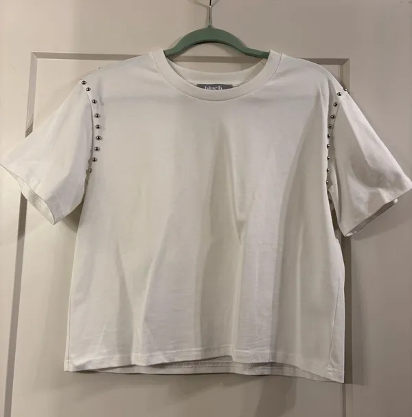 South Boutique Blue B White Studded Shirt - Image 3