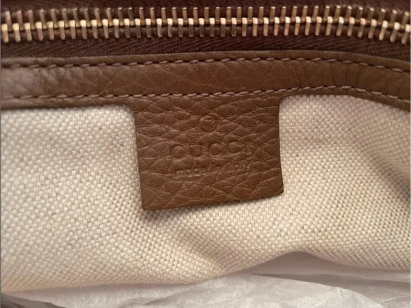 Gucci Brown Leather Tote with Bamboo Handles - Image 5