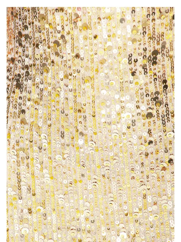 Free People NWT Midnight Kiss Mini Slip Dress in Gold Combo - Image 4