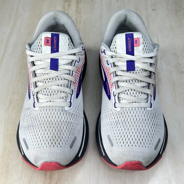 Brooks Ghost 14 Womens Running Shoes White Purple Pink 1203561B192 Size 10.5 B - Image 3