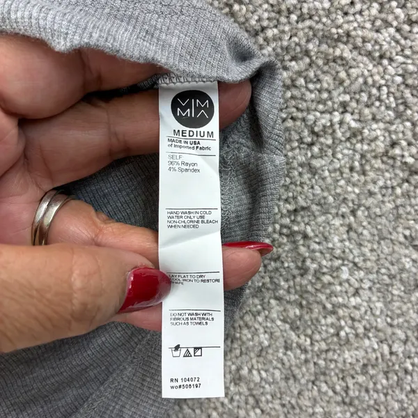 VIM MIA Serenity Racer Tank Top Sleeveless Shirt Yoga Gray Size Med Active‎ NWT - Image 2