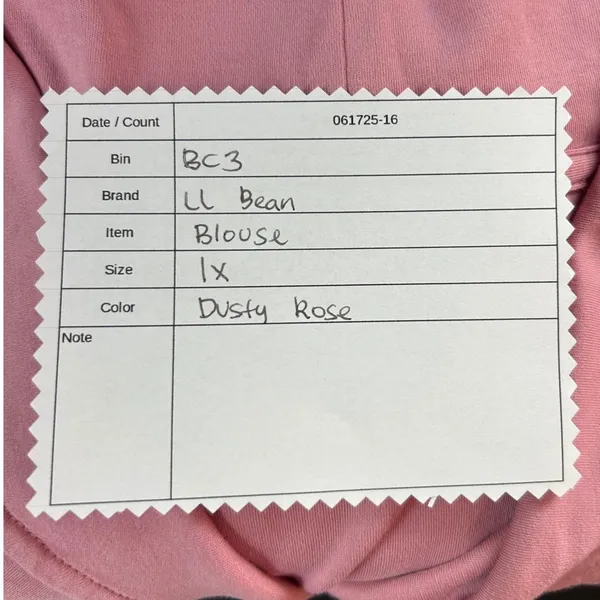 LL Bean Shawl Collar‎ Blouse Pink 1X - Image 12