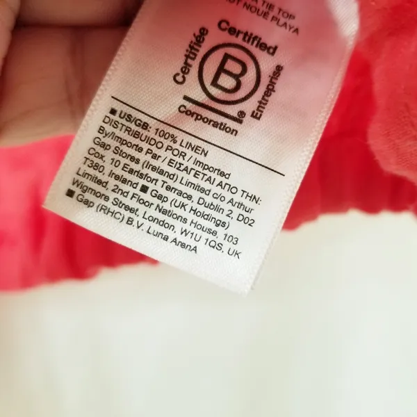 {S} Athleta Playa Linen Tie Top Passionfruit Coral - Image 11