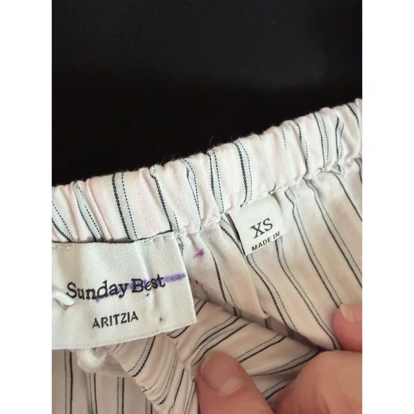 Sunday Best Bubble‎ Shorts Women XS Striped Espresso Aritzia Puffy Shorts NWT - Image 6