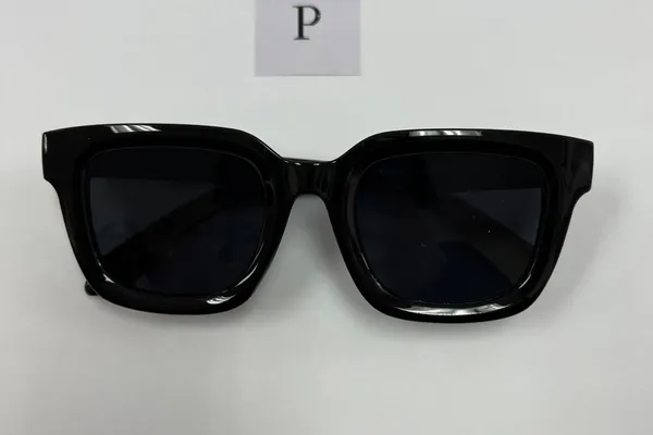 Black Square Sunglasses / Large Black Sunglasses - Image 5