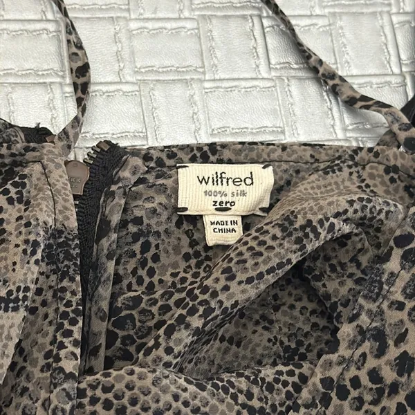 Wilfred Aritzia Silk Snakeskin Bustier Mini Dress Size 0 - Image 6