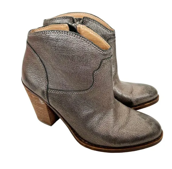 Lucky Brand Bronze Metallic Leather Booties Sz 7 - Image 2