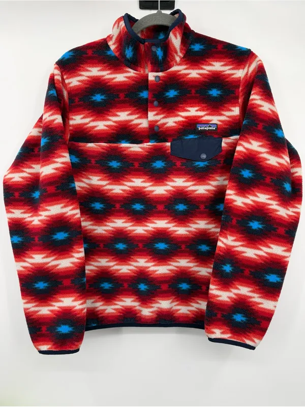 Patagonia Synchilla Snap-T Fleece Women M Wild Desert Red Aztec FA15 - Image 2