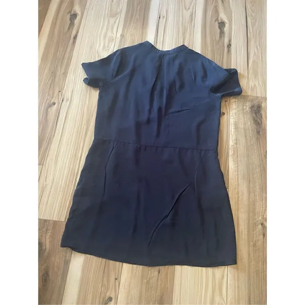 EVERLY Women's Crew Neck Short Sleeve Buttons Casual Black Loose Midi Dresse L - Image 7