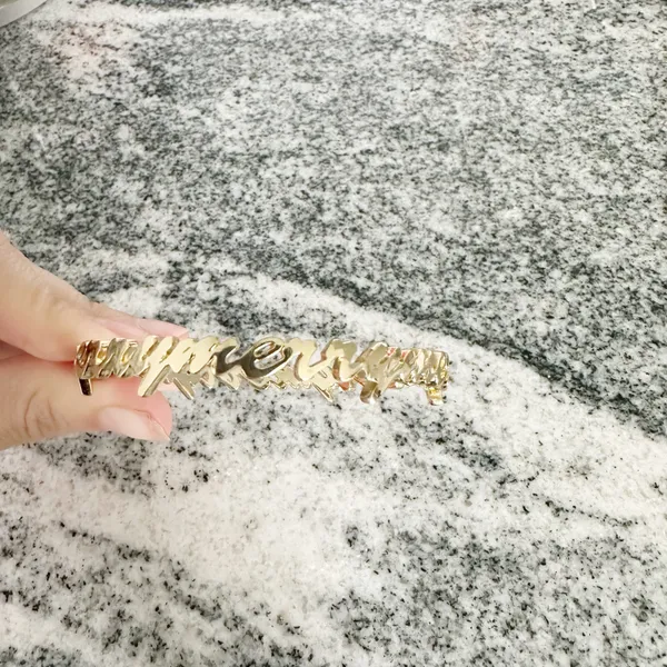 Gold Merry Bangle Bracelet - Image 3
