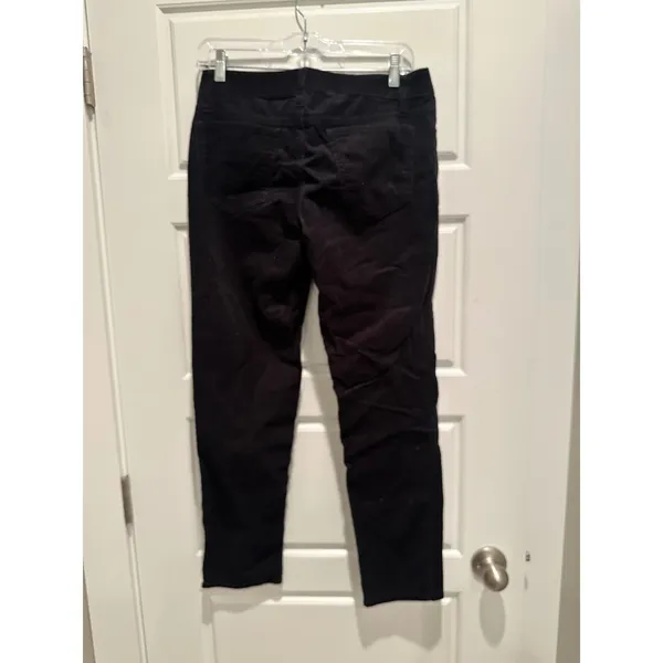 Lands End Black Corduroy Pants Fit 1 Straight Leg Size 4 Fall Trousers Office - Image 2