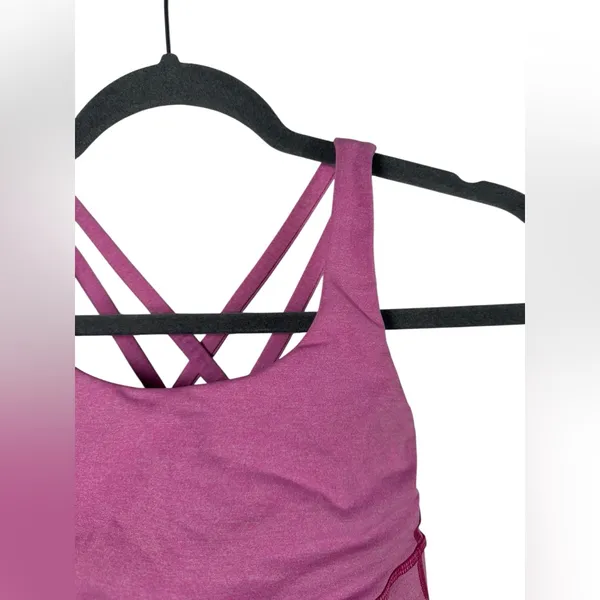 Lululemon Energy Bra Medium Support B–D Cups Pink Size 2 Strappy Back Sports Bra - Image 6